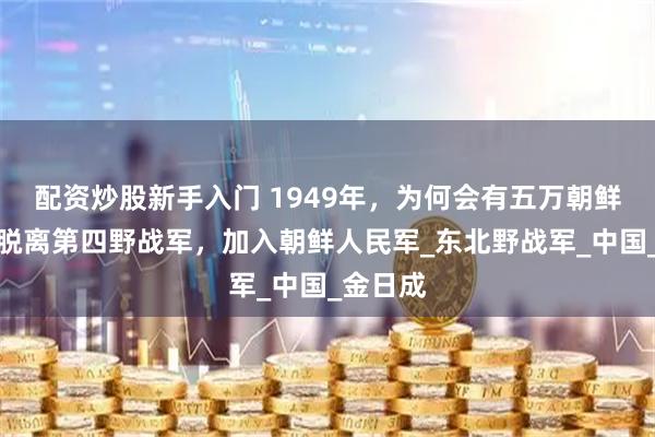 配资炒股新手入门 1949年，为何会有五万朝鲜人官兵脱离第四野战军，加入朝鲜人民军_东北野战军_中国_金日成